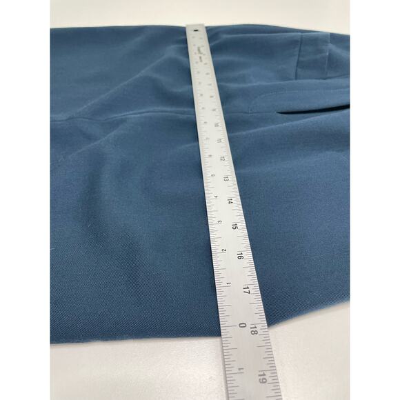 Vintage The Works by Saks Fifth Avenue Pencil Skirt 100% Wool Blue 2 Retro 60s - Picture 7 of 8